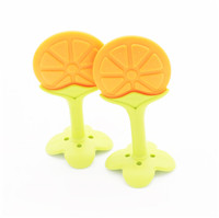 橘子牙膠,水果咬牙膠,硅膠磨牙棒定制！